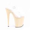 Pleaser - FLAMINGO808 KnöchelriemenSandale, Poledance Schuhe - Pole dance schuhe - Creme/Transparent Product image